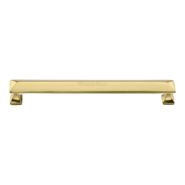 C2231 203-PB • 203 x 220 x 35mm • Polished Brass • Heritage Brass Pyramid Cabinet Pull Handle